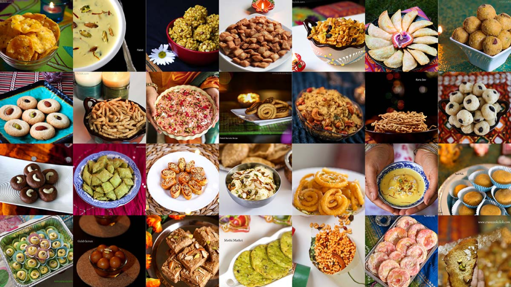 Vibrant visual of Indian cuisine highlights rich traditional dishes and flavors.