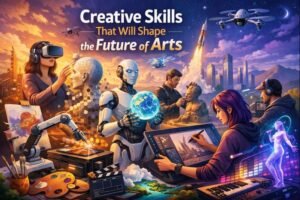 Creative skills shaping the future of arts infographic