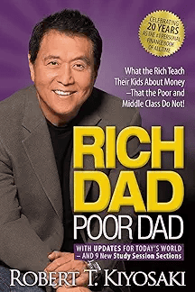Cover of the book Rich Dad Poor Dad by Robert Kiyosaki.