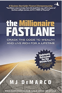 Cover graphic for The Millionaire Fastlane—a guide to rapid wealth creation through entrepreneurship.