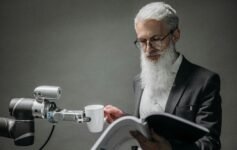 Diagram showing an AI agent working autonomously with data, tools, decision-making, and real-world actions