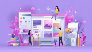 Screenshot of Hostinger AI Website Builder interface highlighting key features