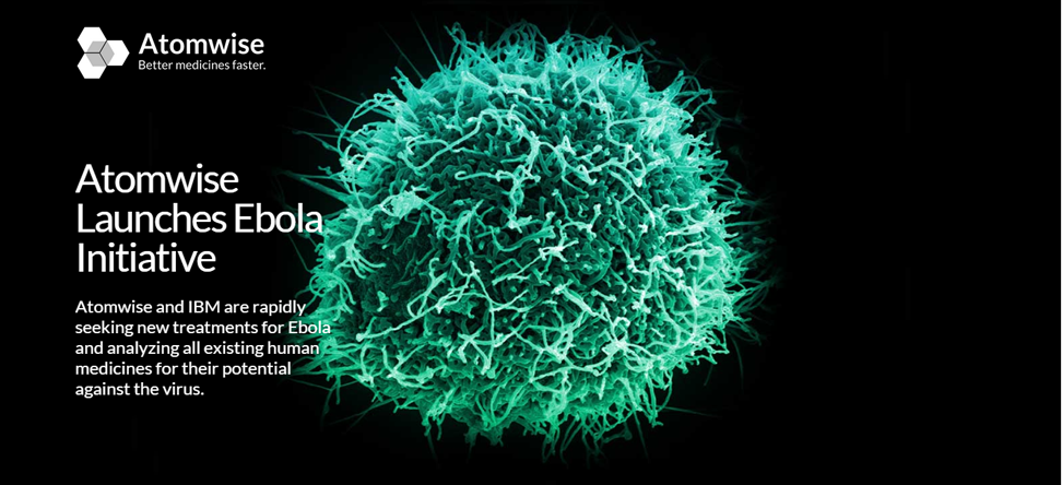 Graphic showing icons or interface representing artificial intelligence tools used in drug discovery and medical research.